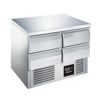 BLIZZARD BCC2-4D Compact Gastronorm Counter with Drawers 240L, 700mm(d)