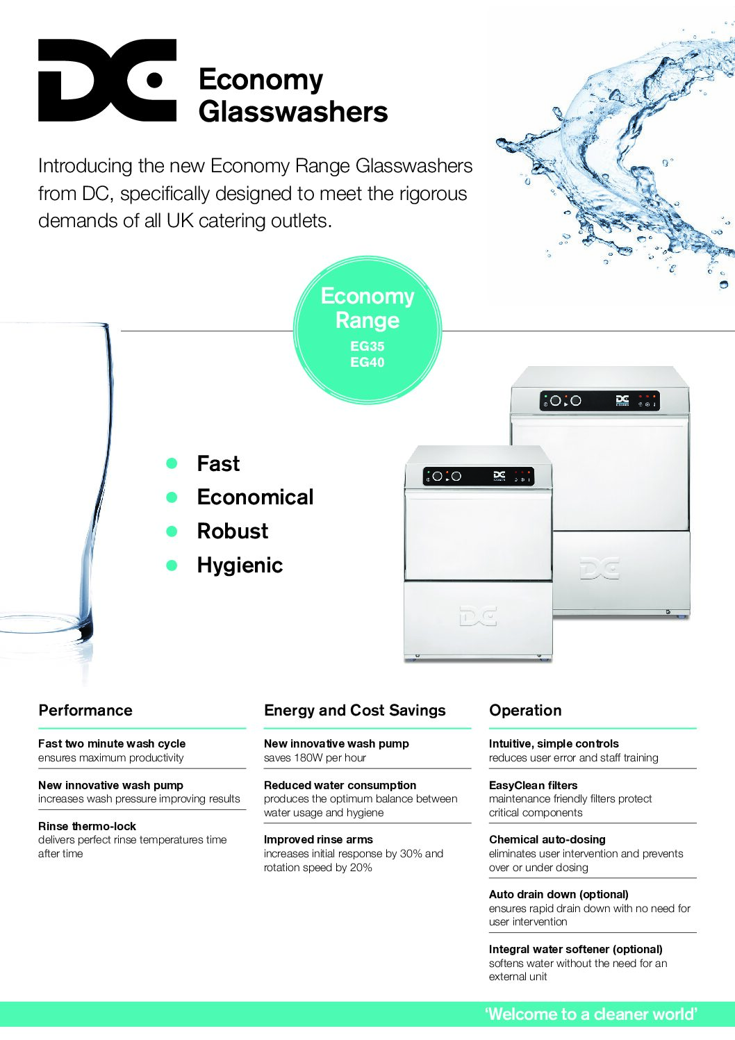 DC EG40 D Economy Glasswasher with Drain Pump 400mm Basket DC EG40 D Economy Glasswasher with Drain Pump 400mm Basket - Image 3