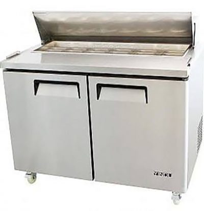 ATOSA MSF8303 Large Double Door Food Prep Table Fridge with GN Pans 487L
