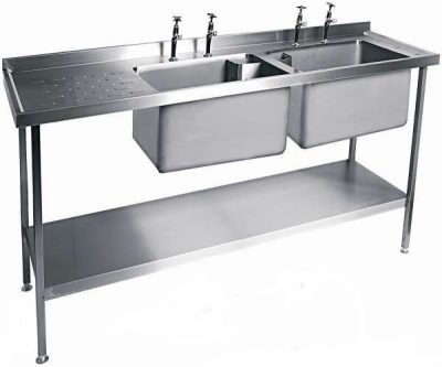 MOFFAT SSU18 Range Double Bowl Sink with Single Drainer