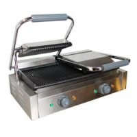 Infernus Electric Panini Grill, Ex-Large Double Ribbed Top and Bottom