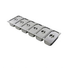 Lincat SGP1006/A Pack of 1/3 GN Containers with choice of Lids for FDB6 Food Display Bar