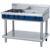 Blue Seal G518B-LS 1200mm Gas Cooktop with Griddle on Leg Stand