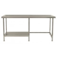 Parry TABHL/R24700 Stainless Steel Centre Table with Part Undershelf, 2400mm(w)