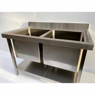 NOWAH Stainless Steel Double Deep Bowl Pot Wash Sink 1200mm