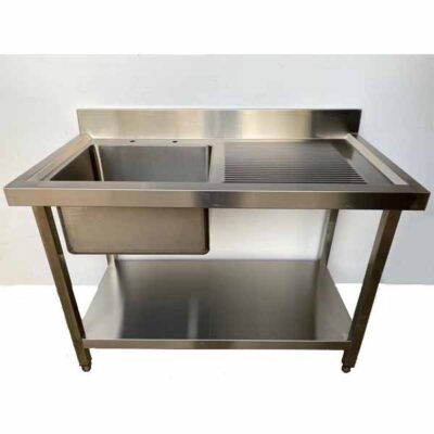 NOWAH Stainless Steel 1200mm Single Bowl Sink with Left Hand Drainer