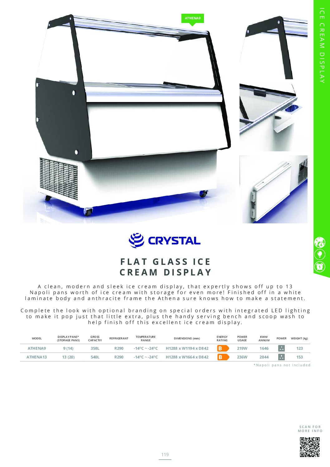 Crystal Athena9 Ice Cream Display 358L Crystal Athena9 Ice Cream Display 358L - Image 6