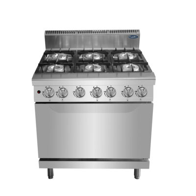 CookRite AT77G6B-O Gas Range with Static Oven, 6 Burners