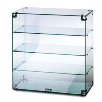 Lincat Seal GC46 - Counter-top Glass Display Case – Open Back – W 607 mm