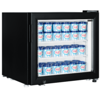 Tefcold UF50G Countertop Black Glass Door Display Freezer, 50L