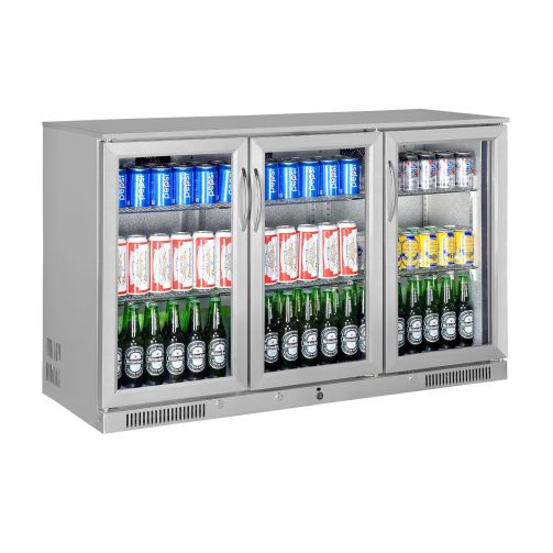 GRADED Sterling Pro SP3HC-STS Stainless Steel Triple Door Bottle Cooler