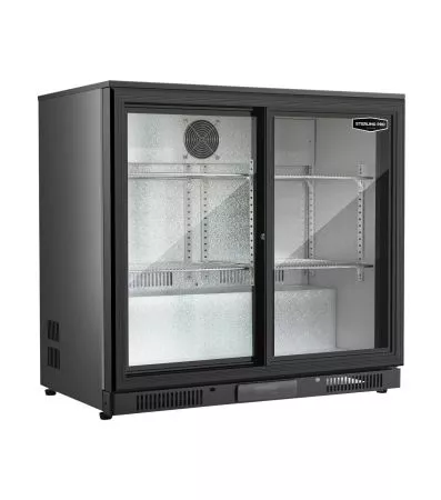 GRADED Sterling Pro SP2HC-BS Sliding Double Door Bottle Cooler