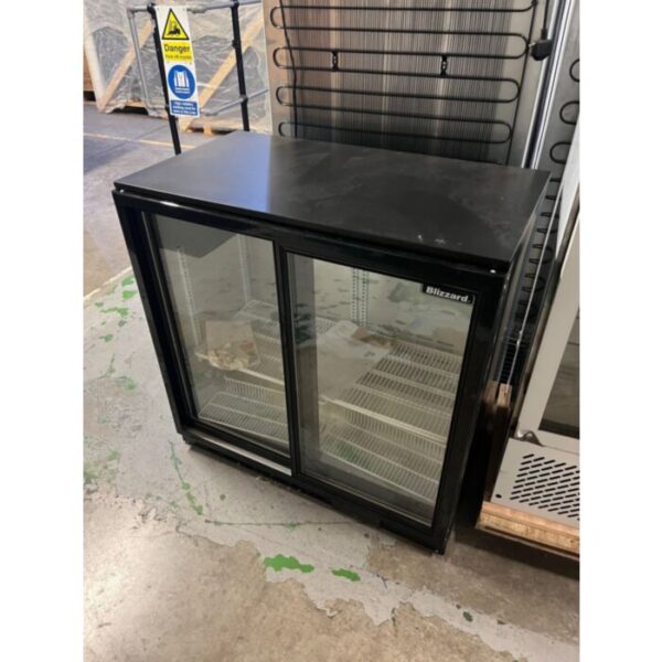 GRADED Blizzard Low Height Double Sliding Glass Door Bottle Cooler
